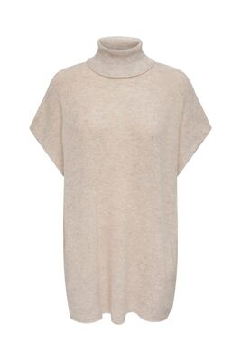 Only - Onlparıs Lıfe Loose Highn Wool Vest Knt Kadın Gri Kazak - 15268869