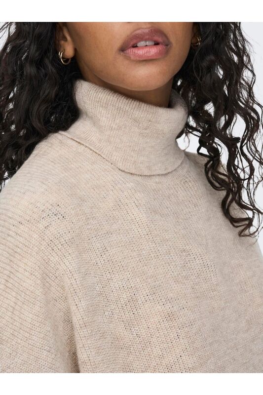 Onlparıs Lıfe Loose Highn Wool Vest Knt Kadın Gri Kazak - 15268869