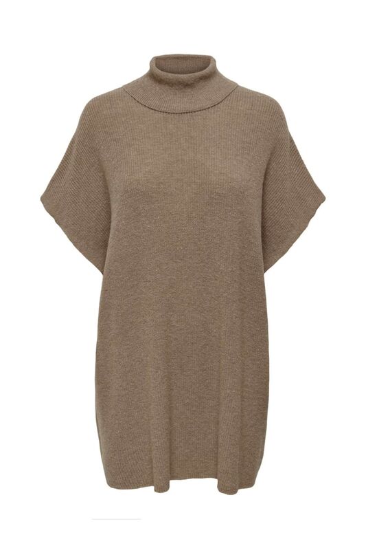 Only - Onlparıs Lıfe Loose Highn Wool Vest Knt Kadın Kahverengi Kazak - 15268869