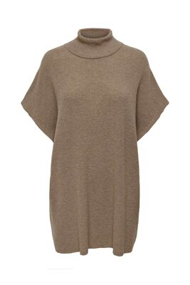 Only - Onlparıs Lıfe Loose Highn Wool Vest Knt Kadın Kahverengi Kazak - 15268869