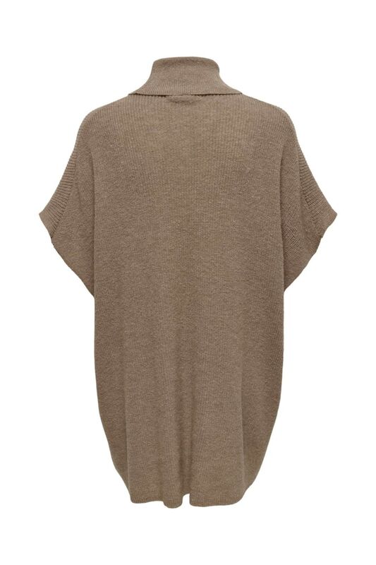 Onlparıs Lıfe Loose Highn Wool Vest Knt Kadın Kahverengi Kazak - 15268869