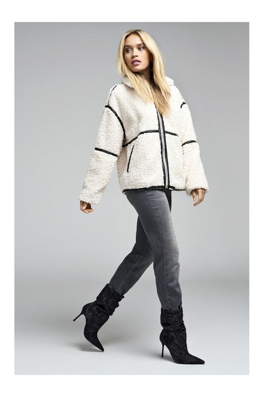 ONLPARIS TEDDY JACKET LIFE OTW CC Kadın Beyaz Mont - 15322440