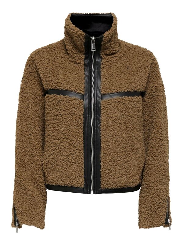Only - ONLPATTI LIFE TEDDY SHORT JACKET CC OTW Kadın Kahverengi Dış Giyim - 15349409