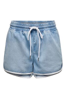 Only - ONLPIERCE PULL-UP DNM TRACK SHORTS Kadın Light Blue Denim Şort - 15319174