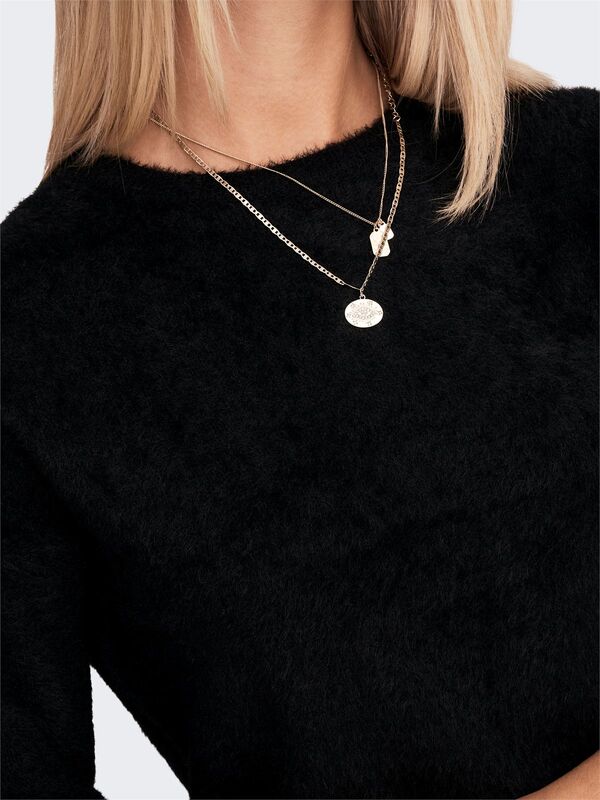 ONLPIUMO L/S PULLOVER KNT NOOS Kadın Siyah Kazak - 15235973