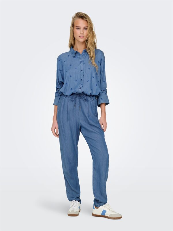 Only - ONLPOPTRASH CHARIS LIFE PANT CC WVN Kadın Mavi Pantolon - O15342874