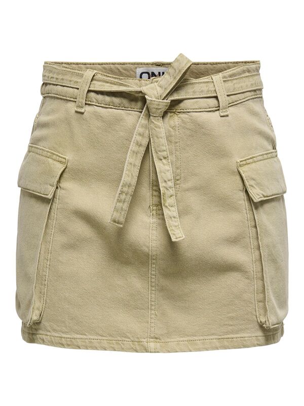 ONLPRIME MW BELT CARGO SKIRT PNT Kadın Gri Etek - 15348554