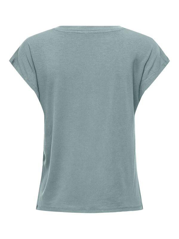 ONLRILLA S/S V-NECK TOP JRS Kadın Abyss T-Shirt - 15315776