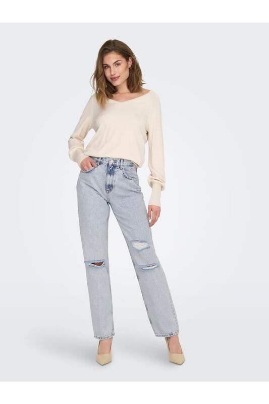 ONLROBYN EX HW STR LONGER LB ANK DNM DOT Kadın Mavi Pantolon - 15263534