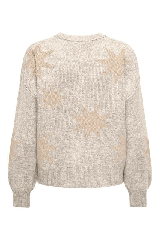 ONLROSIE LS O-NECK GLITTER KNT Kadın Mavi Kazak - 15328250
