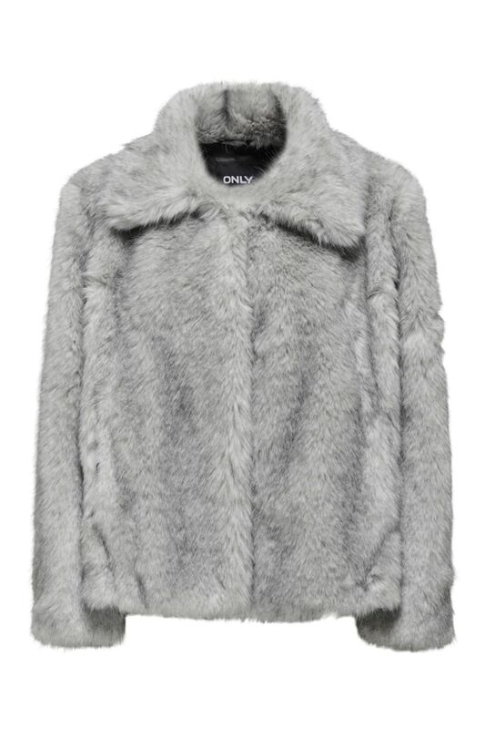 ONLRUBINA FAUX FUR JACKET OTW Kadın Gri Mont - 15325924