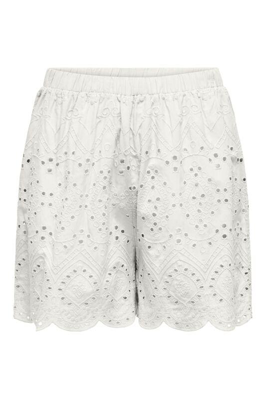 Only - ONLSABI CLEO LIFE EMB SHORTS WVN Kadın Beyaz Şort - 15318646