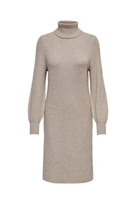 Only - ONLSASHA L/S ROLLNECK DRESS KNT NOOS Kadın Kahverengi Elbise - 15309197