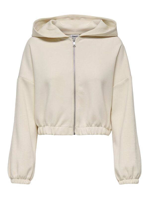 Only - ONLSCARLETT LIFE LS ZIP HOOD SWT NOOS Kadın Gri Sweatshirt - 15346449