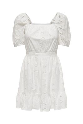 Only - ONLSHEILA SS SHORT EMB DRESS WVN Kadın Beyaz Elbise - 15296335