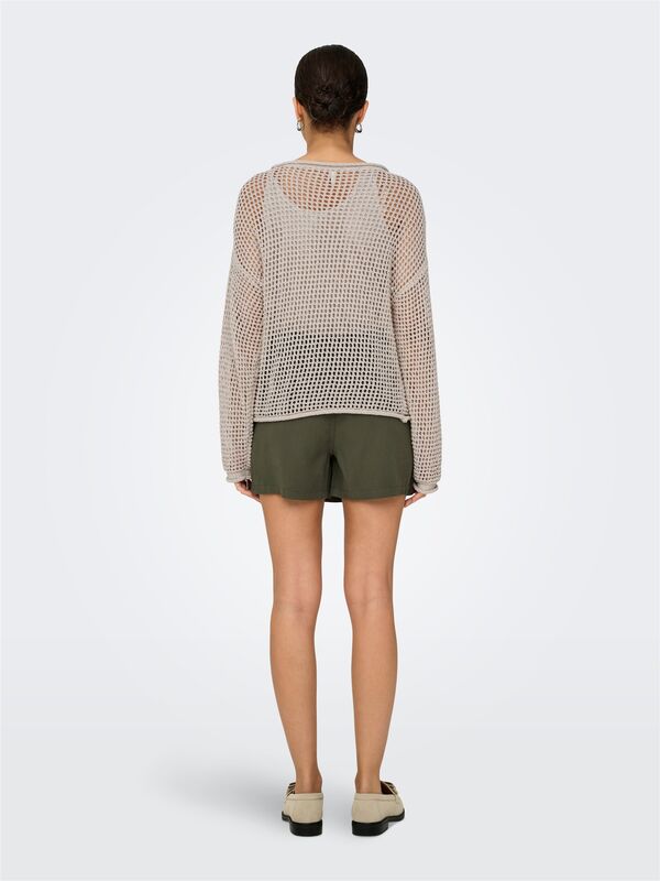 ONLSIENA LS STRUCTURE O-NECK CC KNT Kadın Gri Kazak - 15339534