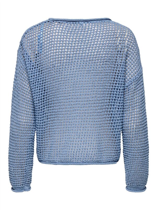 ONLSIENA LS STRUCTURE O-NECK CC KNT Kadın Mavi Kazak - 15339534