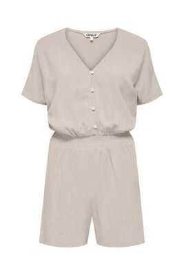 Only - ONLSIESTA S/S LINEN BL PLAYSUIT PNT Kadın Moonbeam Tulum - 15322849