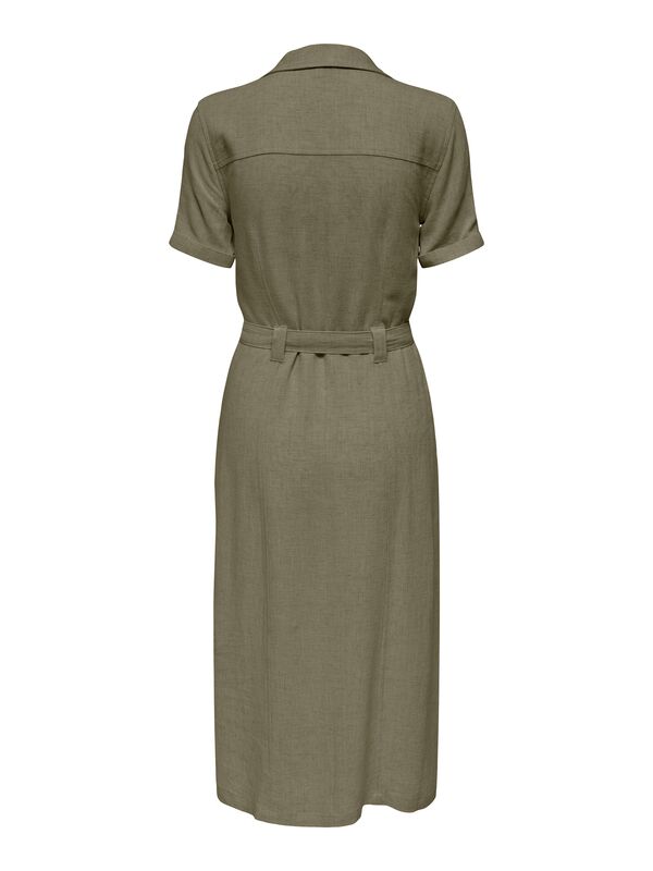 ONLSIESTA SS LIN BL SHIRT DRESS PNT NOOS Kadın Moonbeam Elbise - 15347210