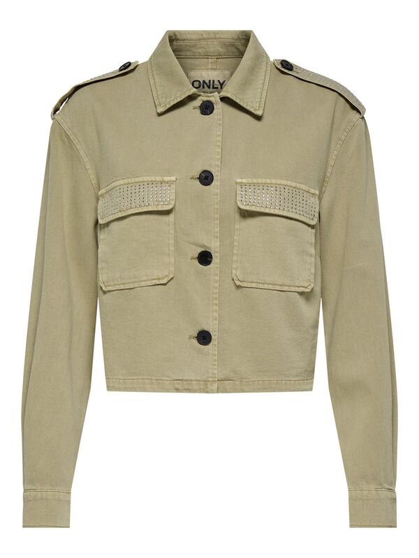 ONLSILLA L/S CARGO RHINE JACKET PNT Kadın Gri Dış Giyim - O15349567