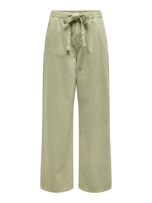 ONLSILLA MW BELT WIDE PANT PNT Kadın Yeşil Denim Pantolon - 15340711