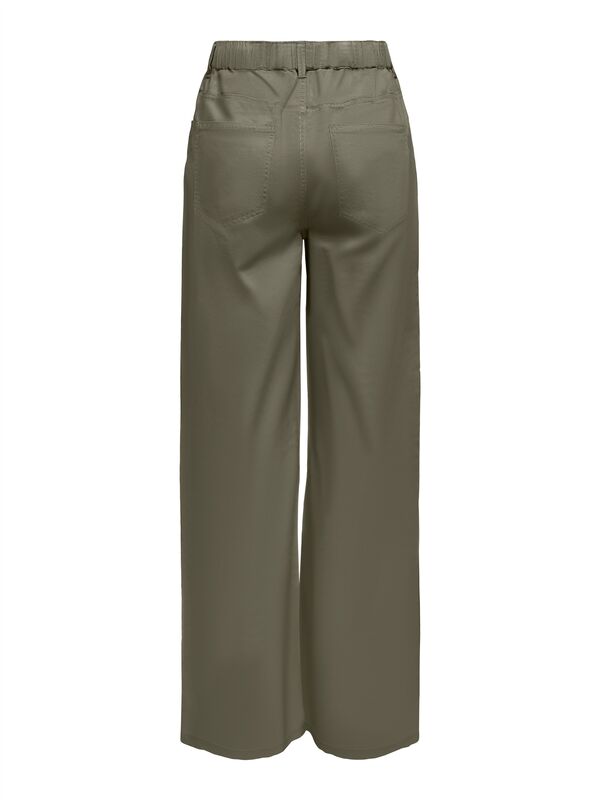 ONLSILLA MW PULL-UP WIDE PANT PNT Kadın Yeşil Denim Pantolon - 15344674