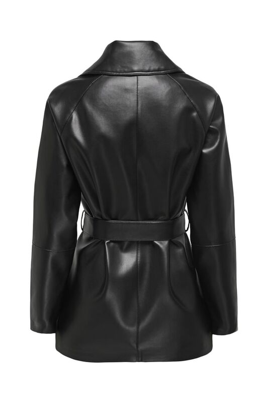 ONLSOFIA FAUX LEATH SHORT TRENCH CC OTW Kadın Siyah Mont - 15322148
