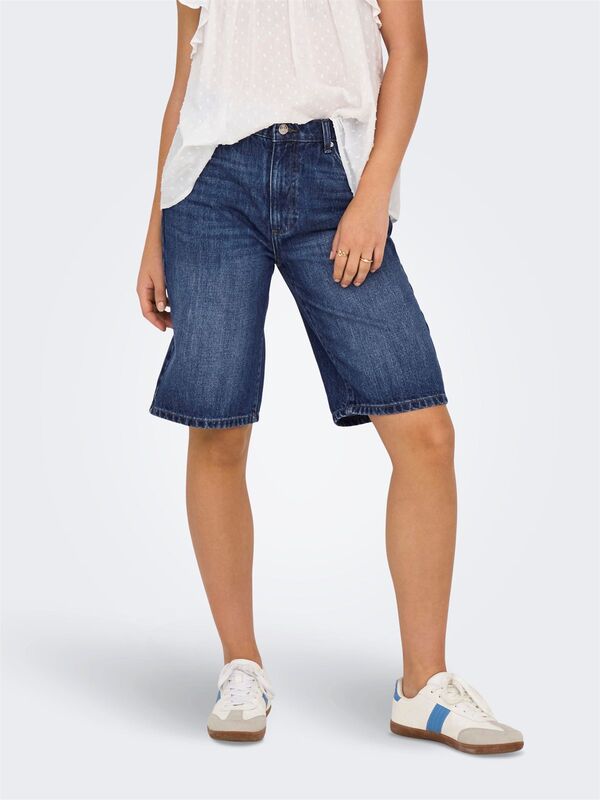 ONLSONNY HW WIDE DNM SHORTS NOOS Kadın Mavi Şort - 15256709