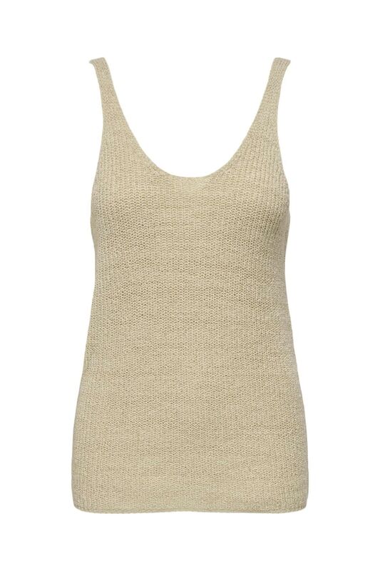 ONLSUNNY SL RIB V-NECK KNT Kadın Bej Kazak - 15321455