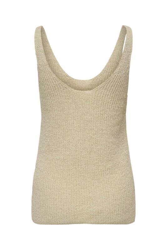 ONLSUNNY SL RIB V-NECK KNT Kadın Bej Kazak - 15321455