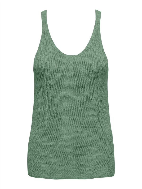 ONLSUNNY SL RIB V-NECK KNT Kadın Hedge Green WHITE Kazak - 15321455