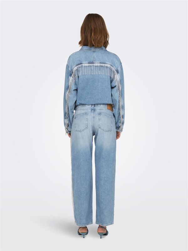 ONLSUNSET COBAIN REG RHINE W RED DNM CRO Kadın Light Blue Denim Denim Pantolon - 15342633