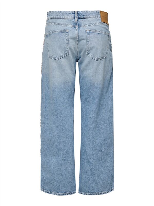 ONLSUNSET COBAIN REG RHINE W RED DNM CRO Kadın Light Blue Denim Denim Pantolon - 15342633
