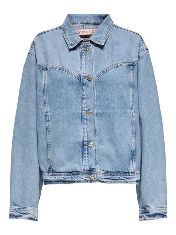 ONLSUNSET LS RHINESTONE JACKET RED DNM Kadın Light Blue Denim Denim Ceket - 15342631