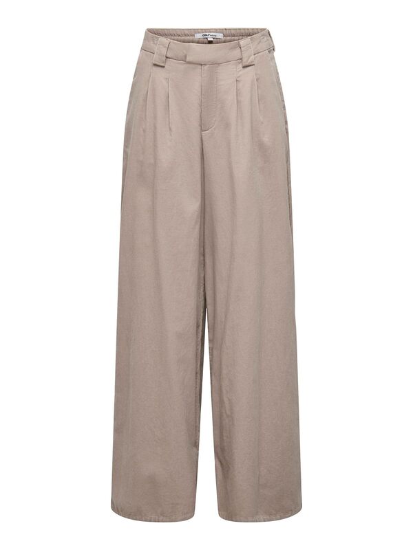 Only - ONLSVEA-NESSA MW CORD WIDE PANT CC TLR Kadın Kahverengi Pantolon - 15351309