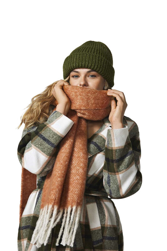 ONLTASJA LIFE SCARF CC Kadın Kahverengi Atkı - 15299763