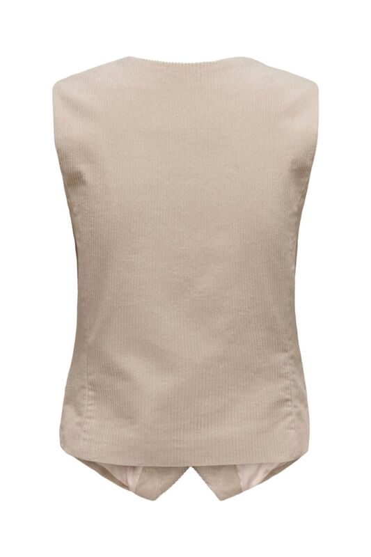 ONLTIGGY S/L FIT CORD VEST TLR Kadın Bej Yelek - 15331546