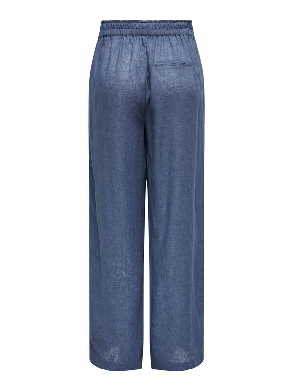 ONLTOKYO HW LINEN BLEND PANT PNT NOOS Kadın Mavi Pantolon - 15259590
