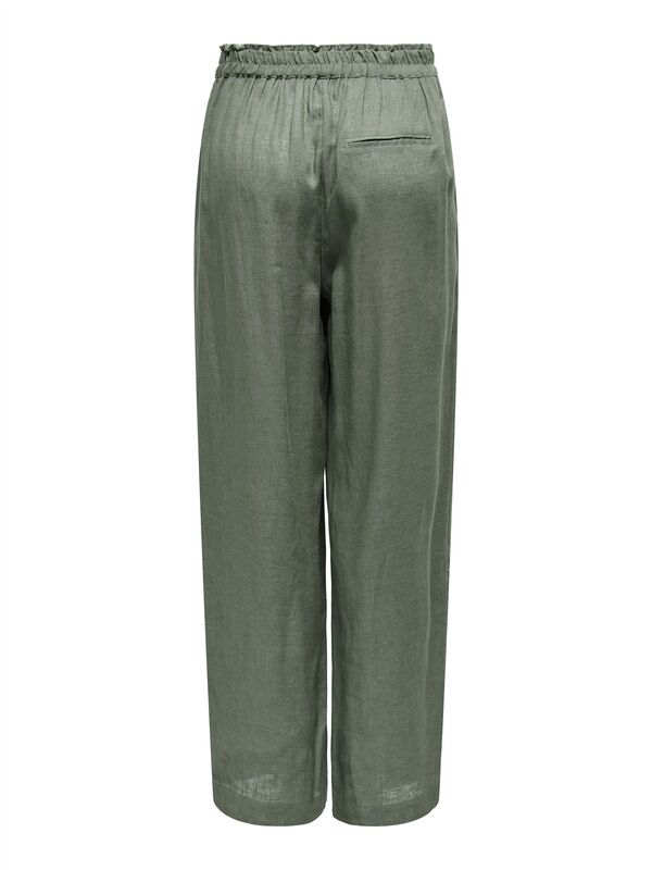 ONLTOKYO HW LINEN BLEND PANT PNT NOOS Kadın Yeşil Pantolon - 15259590