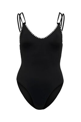 Only - ONLTRICIA BOHEMIAN SWIMSUIT Kadın Siyah Mayo - 15297056