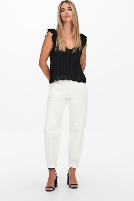 Only - Onltroy Life Hw White Carrot Ank Dnm Kadın Beyaz Pantolon - 15219708