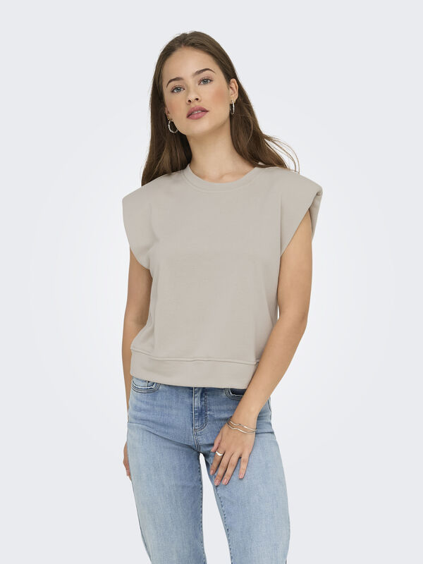 ONLUMA S/L O-NECK UB SWT Kadın Gri Sweatshirt - 15351053