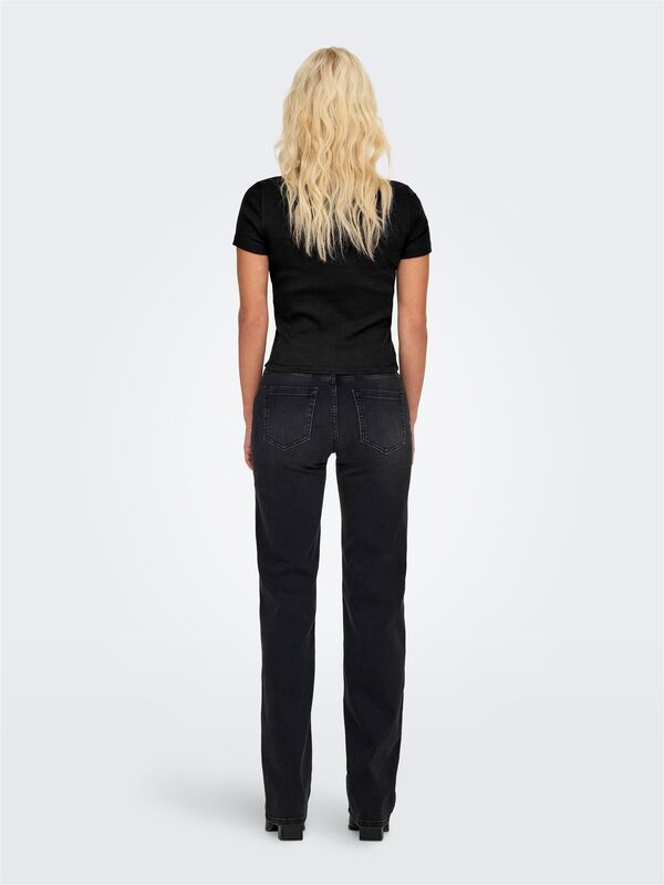 ONLVAL S/S O-NECK TOP CC JRS Kadın Siyah T-Shirt - O15339774