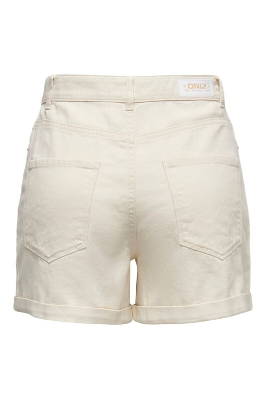 ONLVEGA HW MOM DNM SHORTS NOOS Kadın Bej Denim Şort - 15230571