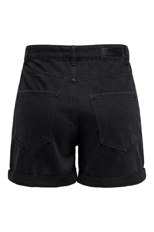 ONLVEGA HW MOM DNM SHORTS NOOS Kadın Siyah Denim Şort - 15230571