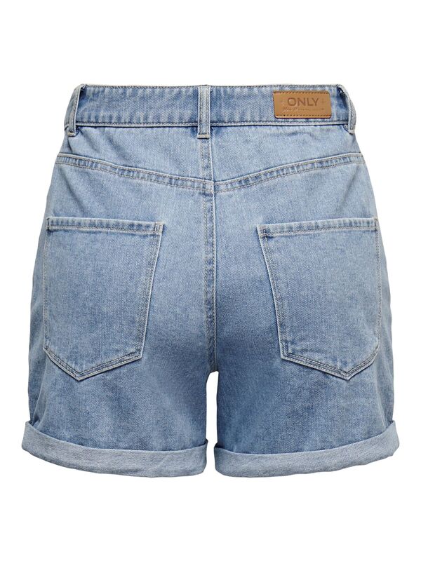 ONLVEGA HW MOM DNM SHORTS NOOS Kadın Mavi Denim Şort - 15230571