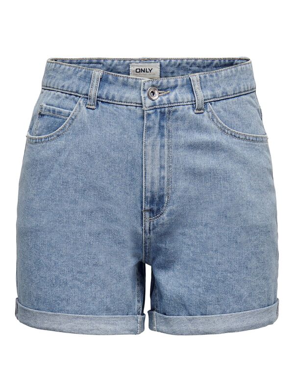 ONLVEGA HW MOM DNM SHORTS NOOS Kadın Mavi Denim Şort - 15230571