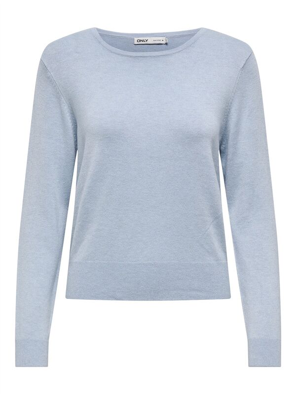 ONLVENICE LIFE LS ONECK PULLOVER NCA KNT Kadın Mavi Kazak - 15333989
