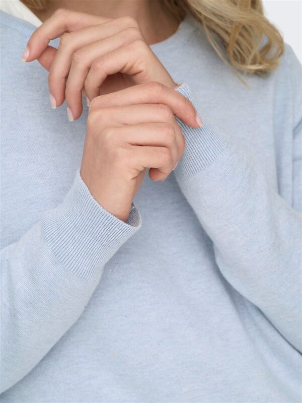 ONLVENICE LIFE LS ONECK PULLOVER NCA KNT Kadın Mavi Kazak - 15333989