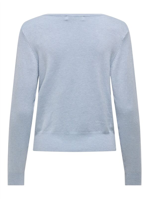 ONLVENICE LIFE LS ONECK PULLOVER NCA KNT Kadın Mavi Kazak - 15333989
